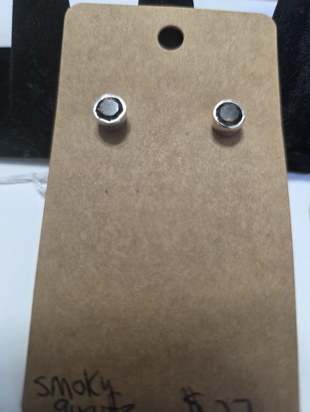 Smoky Quartz Sterling Silver Stud Earrings